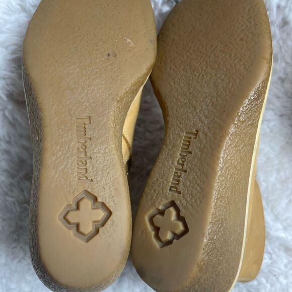 Timberland leather wheat Nubuck ankle wedge boots side zipper size 7.5M - Picture 11 of 14